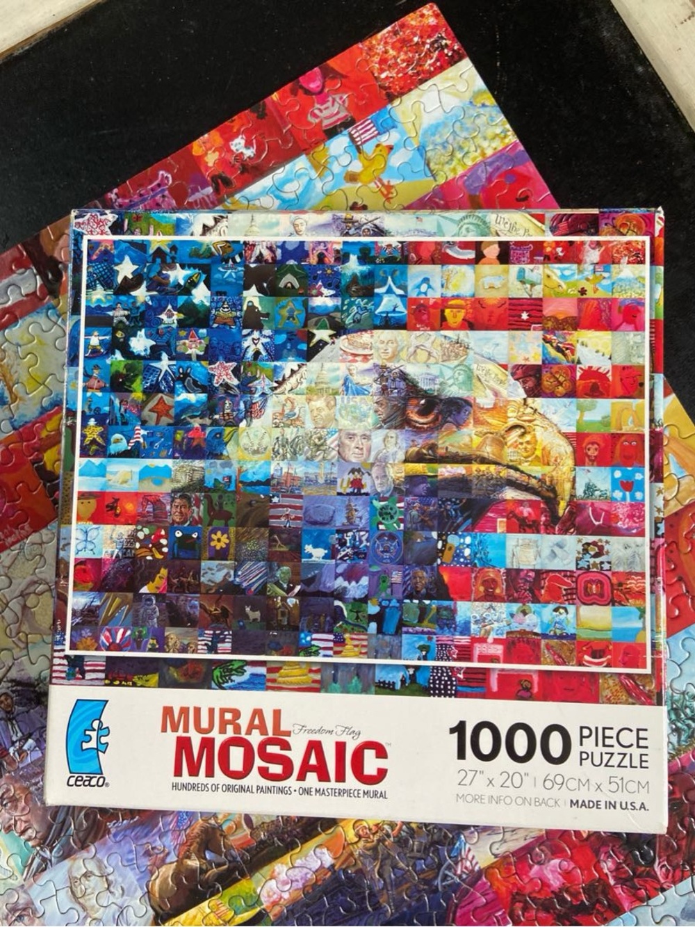 Ceaco Mural Mosaic Freedom Flag 1000-Piece Puzzle (2010)